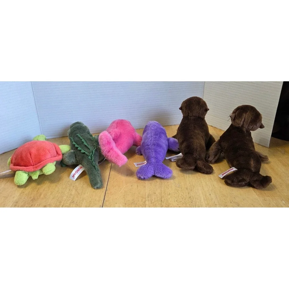 Aurora Lot of 6 Mini Plush Stuffed Animals Wildlife Sea Ocean Water Zoo